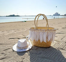 Load image into Gallery viewer, Straw Basket &amp; Hat
