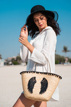 Load image into Gallery viewer, Golden Basket with Black Wings &amp; Black Pompom
