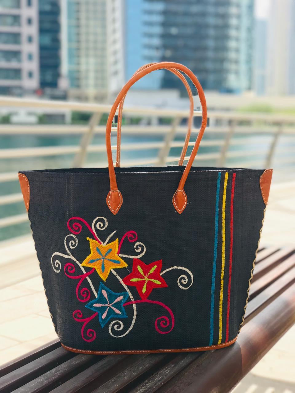 Summer bag with flowers