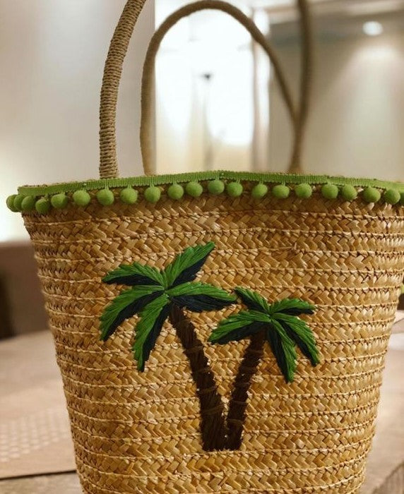 Palm tree basket