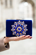 Load image into Gallery viewer, Royal Blue Stone Clutch
